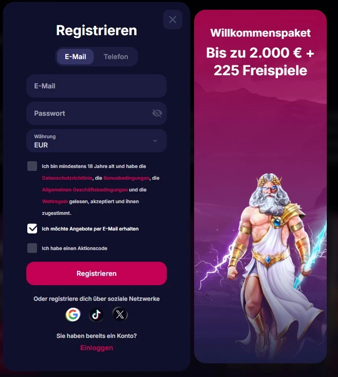 NV casino Registrieren